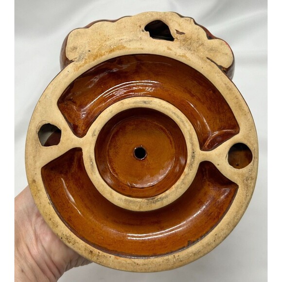 VTG Glazed Ceramic Standing Paper Towel Holder~ Red Apples~ Country Farm Counter - Picture 7 of 9